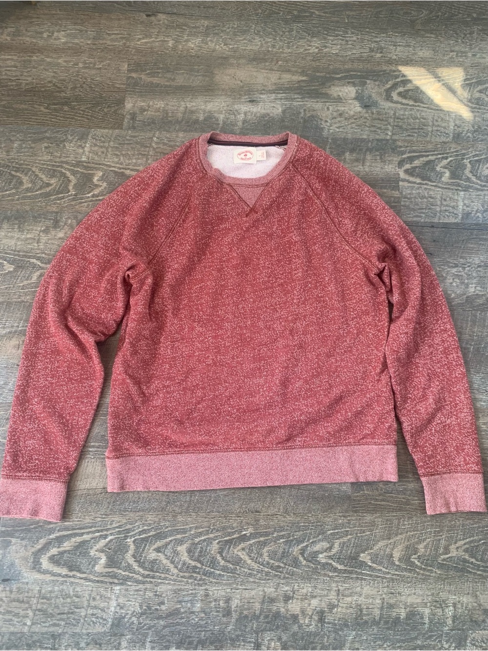 Brooks Brothers light Academia Red Fleece  L Crewneck Sweatshirt - Heathered Red